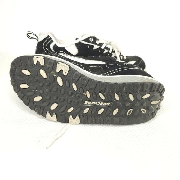 Sketchers Shape Ups 8.5 Black White Leather 8.5 - Picture 8 of 8